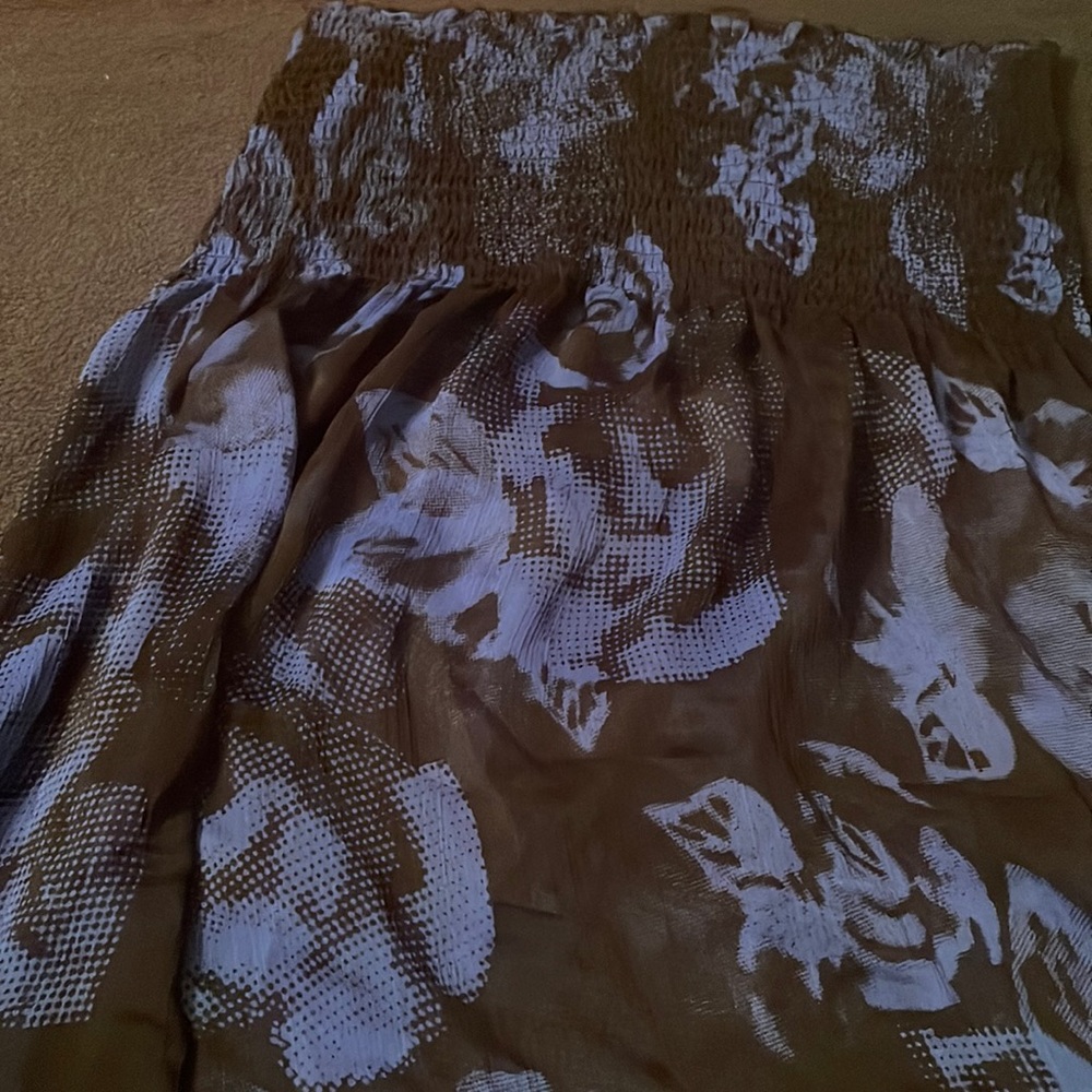 Black and Blue Rose Sheer Cover-Up
